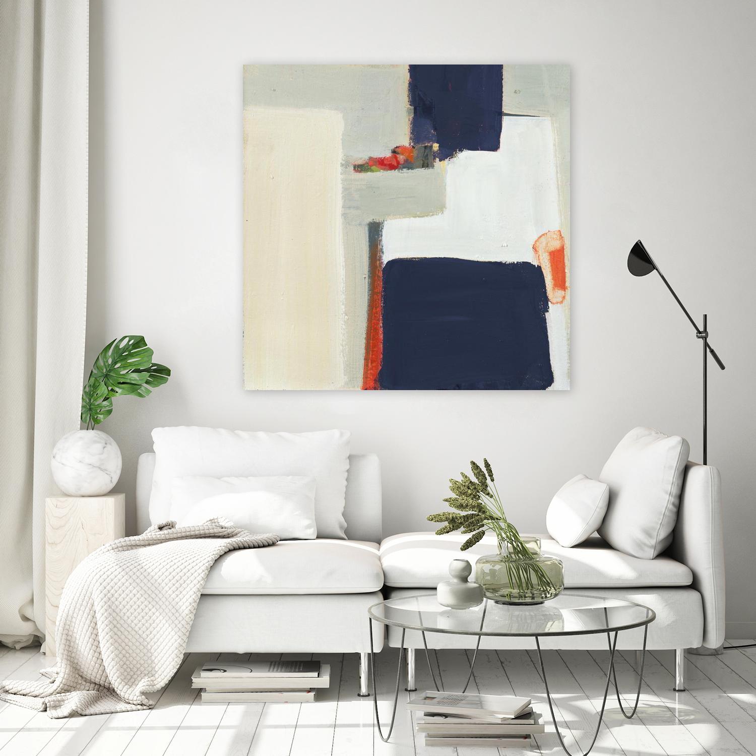 Bay Bridge V1 by Terri Burris on GIANT ART - whites & creams abstract geometric