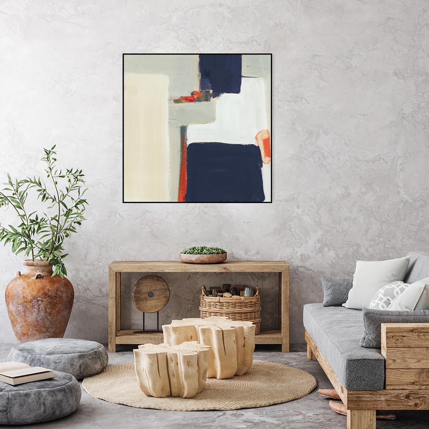 Bay Bridge V1 by Terri Burris on GIANT ART - whites & creams abstract geometric