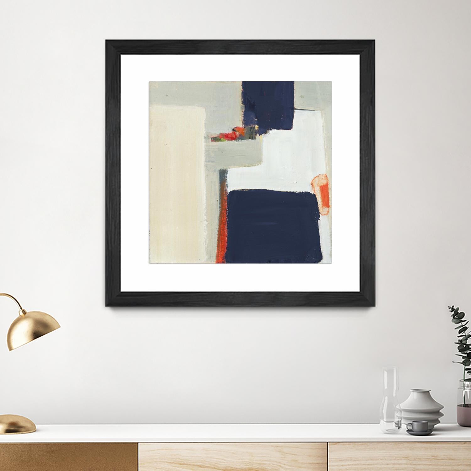 Bay Bridge V1 by Terri Burris on GIANT ART - whites & creams abstract geometric