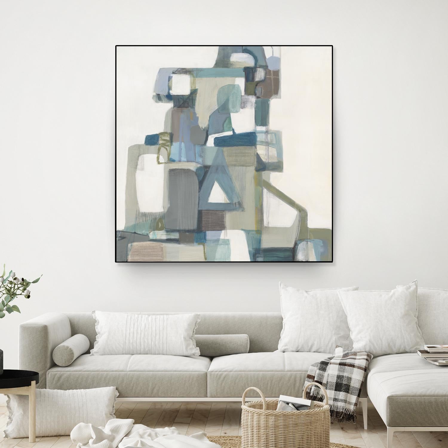 Modern Pyramid by Terri Burris on GIANT ART - grays abstract