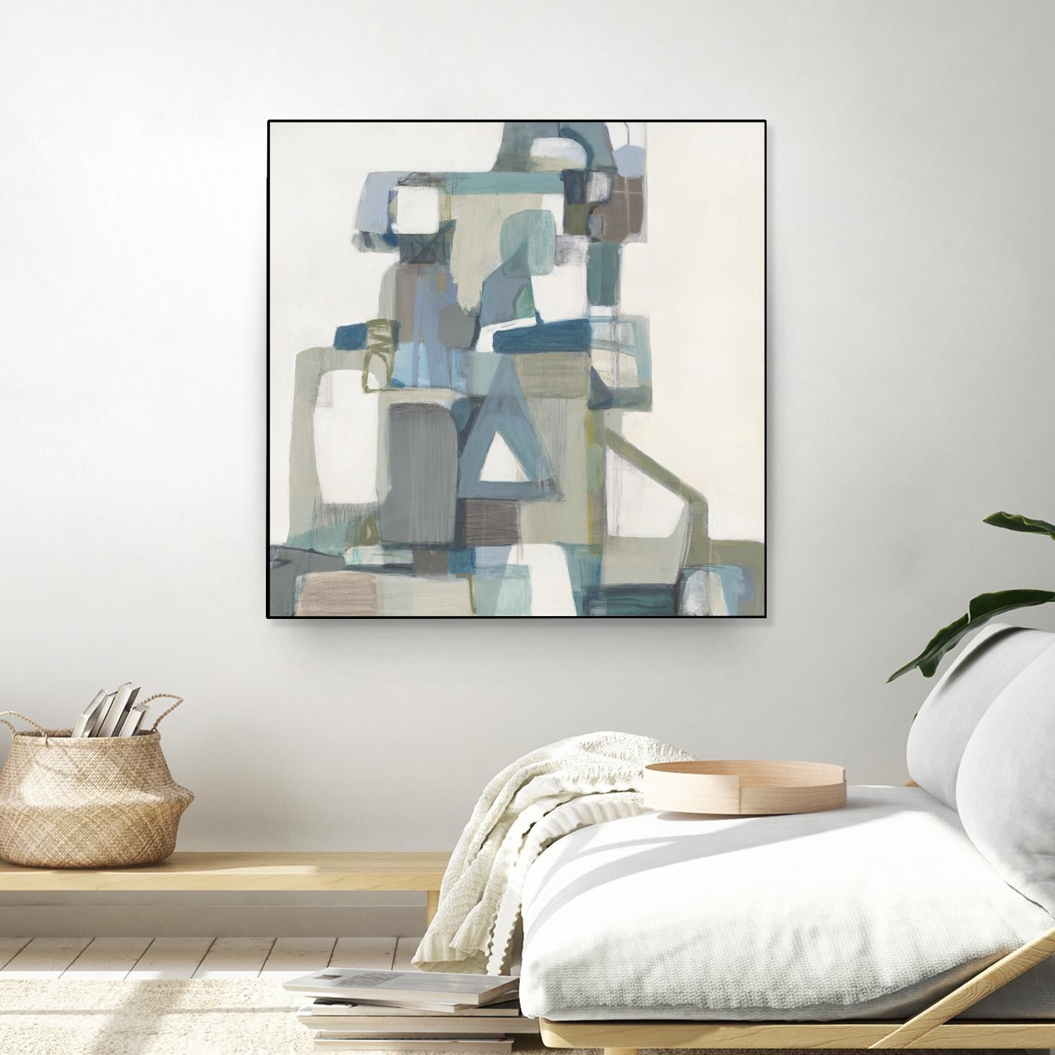 Modern Pyramid by Terri Burris on GIANT ART - grays abstract