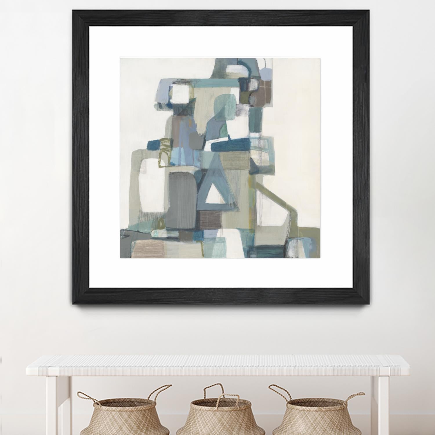 Modern Pyramid by Terri Burris on GIANT ART - grays abstract
