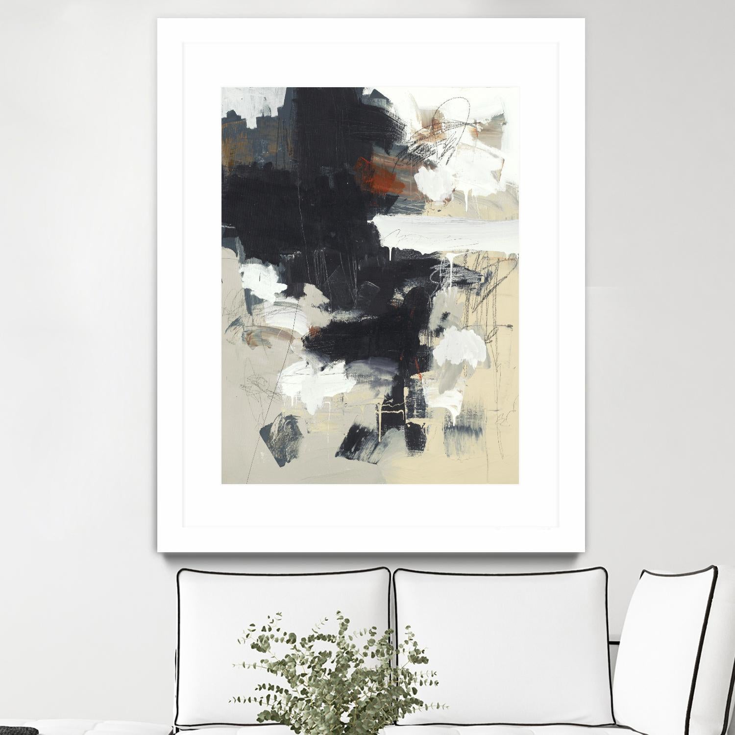 Written Then Forgotten by Brent Foreman on GIANT ART - blacks abstract