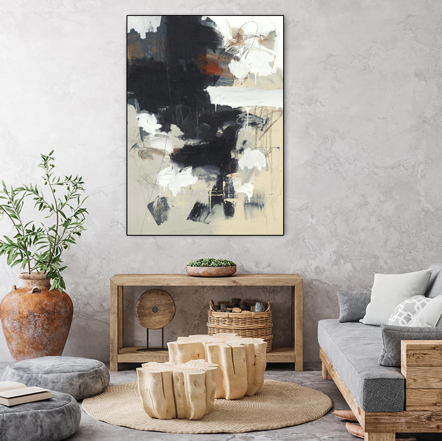 Written Then Forgotten by Brent Foreman on GIANT ART - blacks abstract