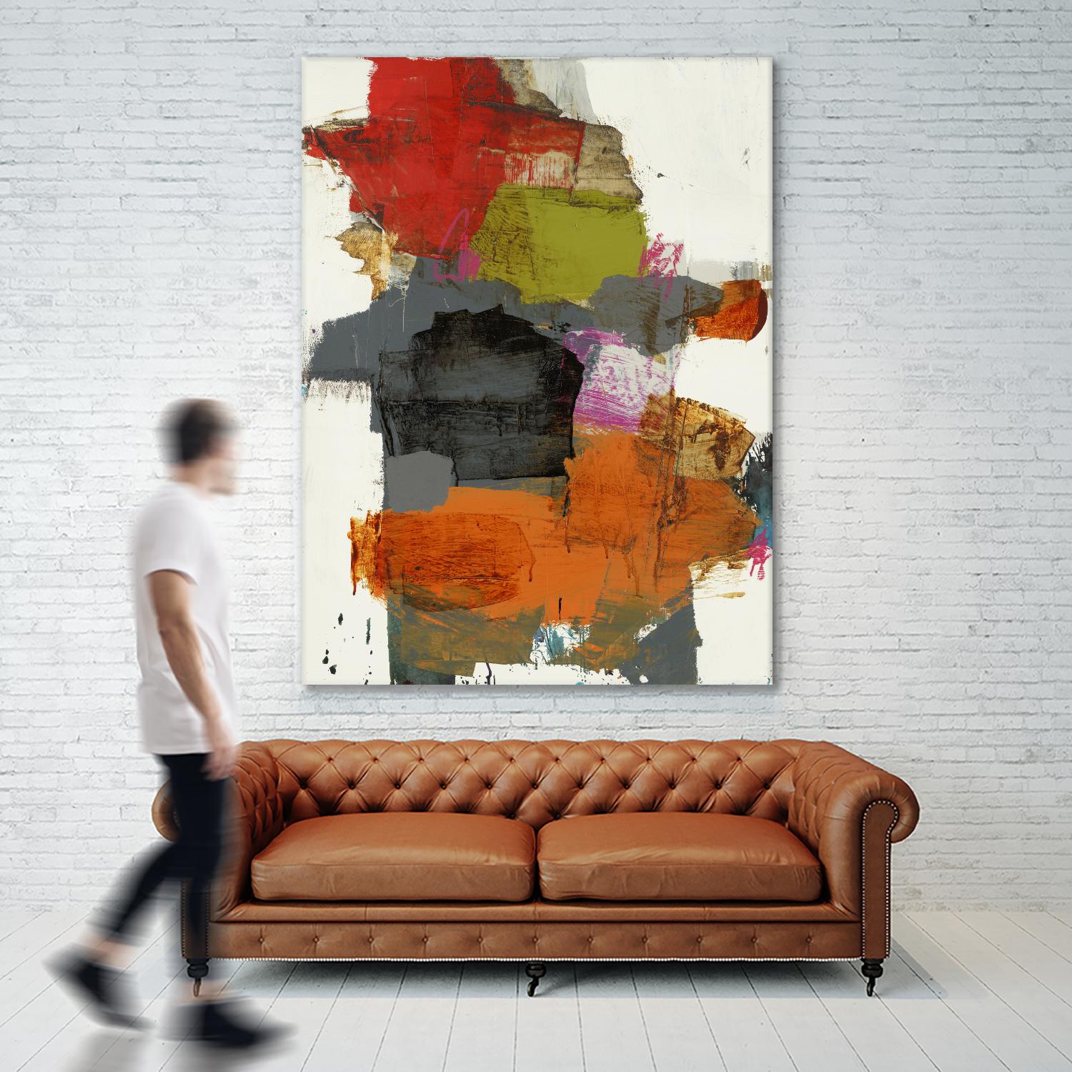 Tried & True II by Brent Foreman on GIANT ART - reds, oranges abstract