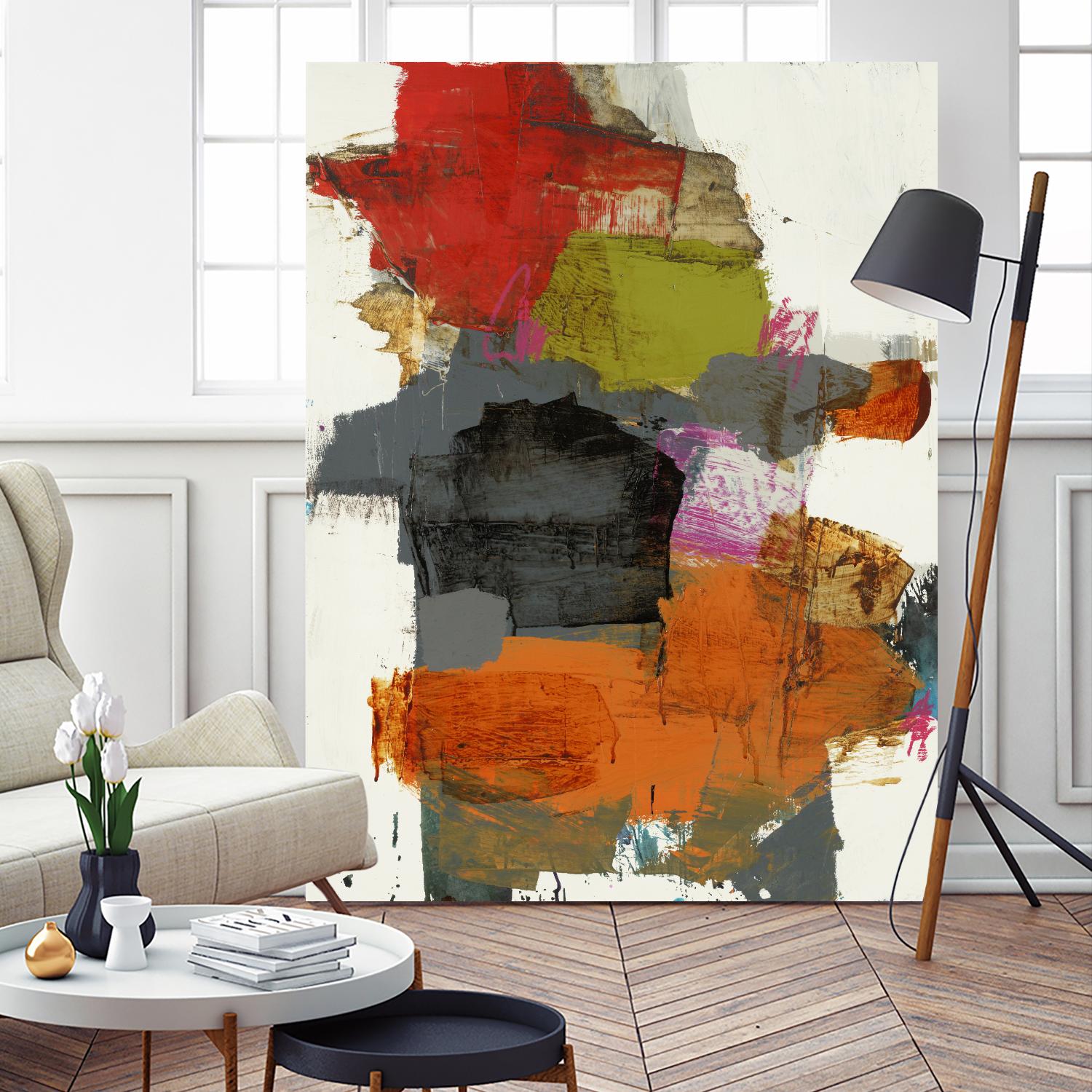 Tried & True II by Brent Foreman on GIANT ART - reds, oranges abstract