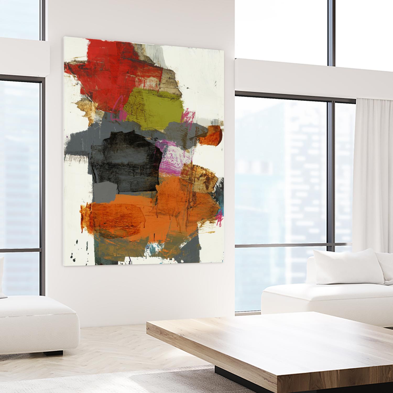 Tried & True II by Brent Foreman on GIANT ART - reds, oranges abstract