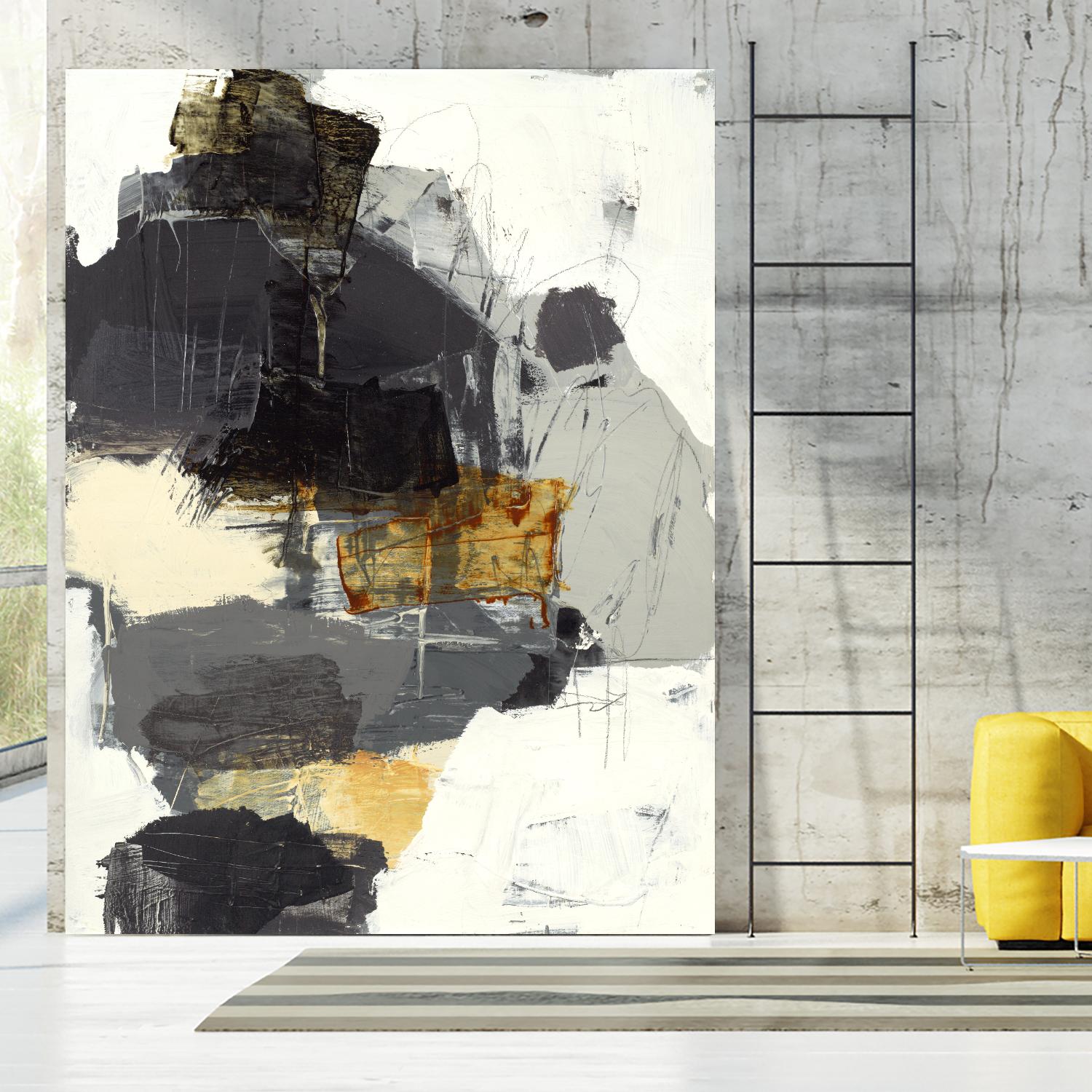 Monochrome Manta I by Brent Foreman on GIANT ART - grays abstract