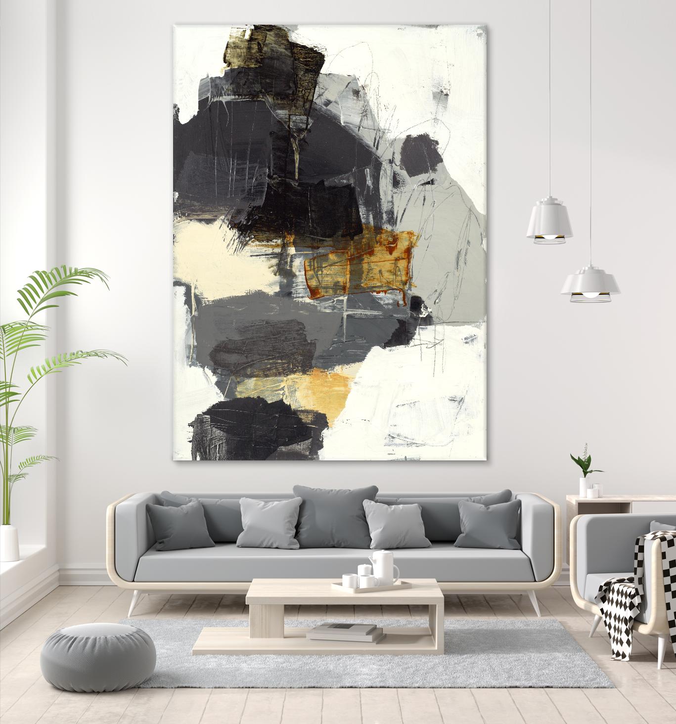 Monochrome Manta I by Brent Foreman on GIANT ART - grays abstract