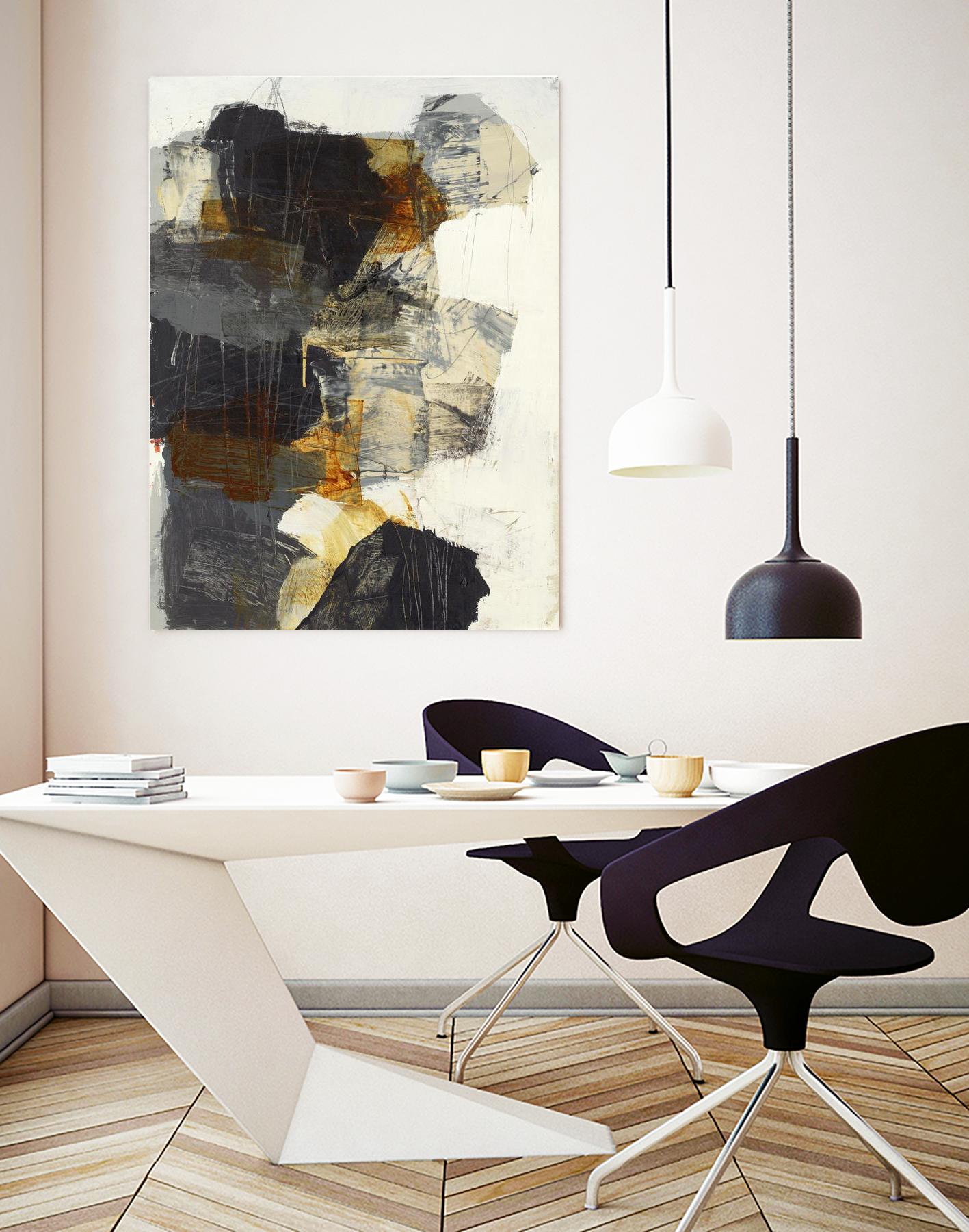 Monochrome Manta III by Brent Foreman on GIANT ART - grays abstract