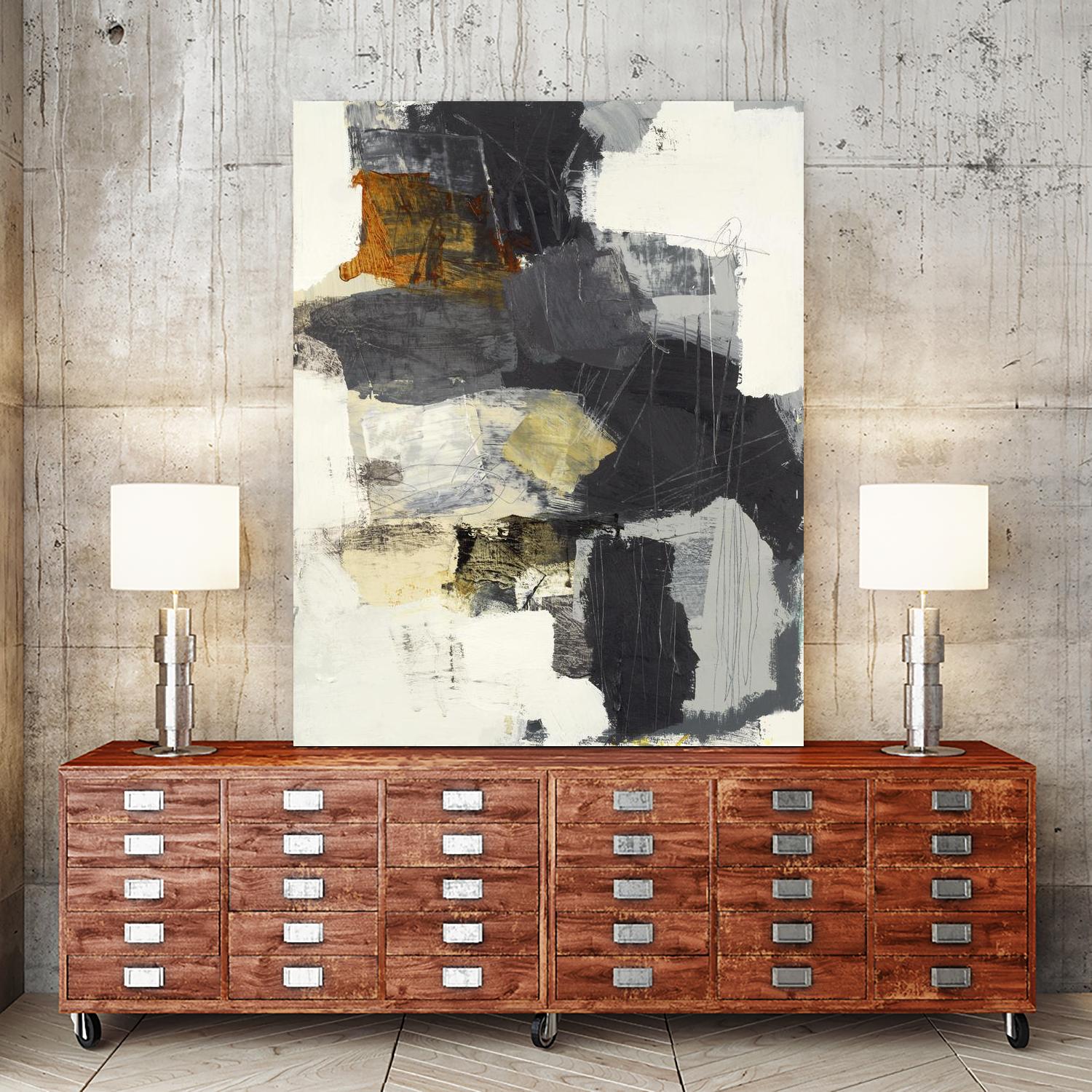 Monochrome Manta II by Brent Foreman on GIANT ART - grays abstract