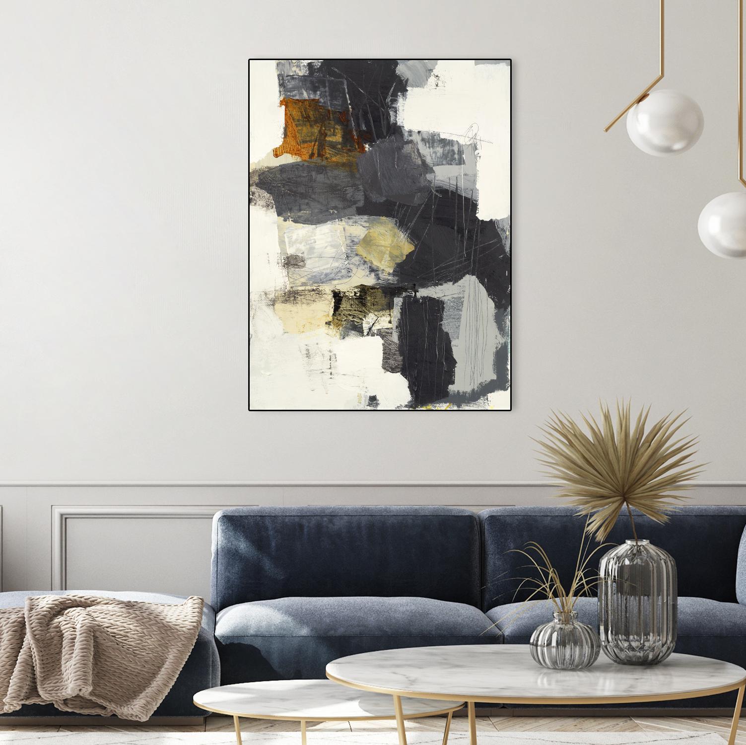 Monochrome Manta II by Brent Foreman on GIANT ART - grays abstract