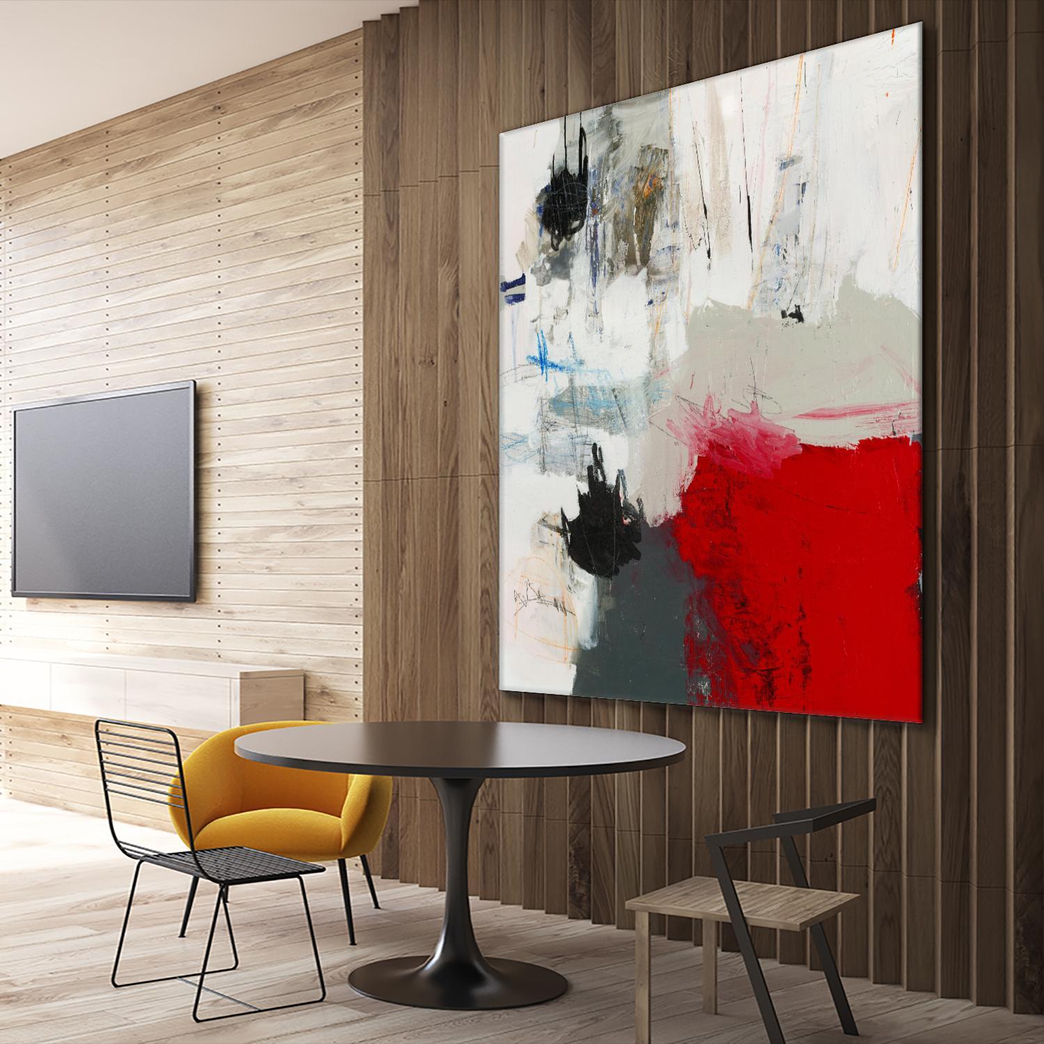 The Mountain Comes To You by Brent Foreman on GIANT ART - whites & creams abstract gray