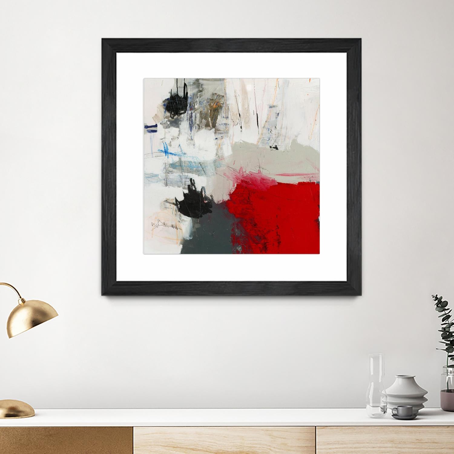 The Mountain Comes To You by Brent Foreman on GIANT ART - whites & creams abstract gray