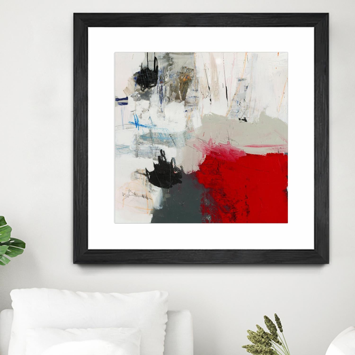 The Mountain Comes To You by Brent Foreman on GIANT ART - whites & creams abstract gray