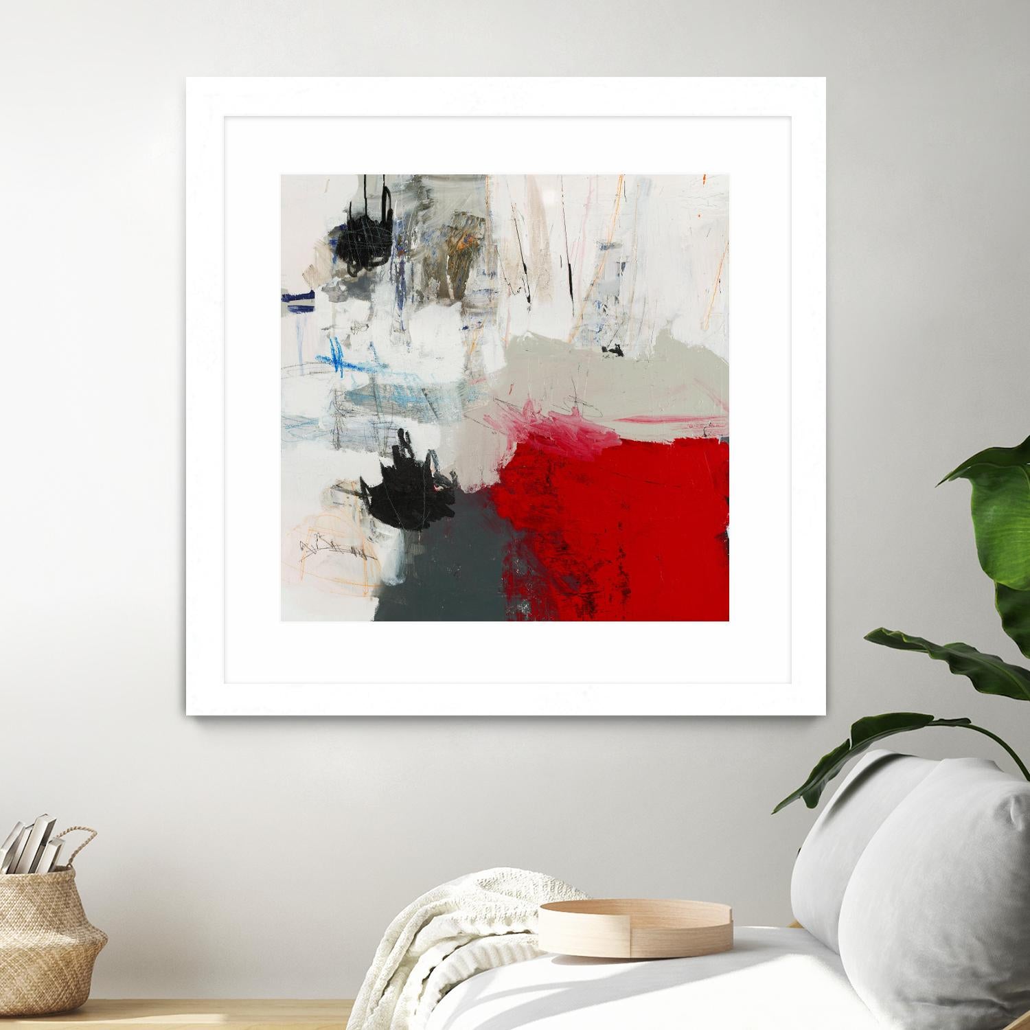 The Mountain Comes To You by Brent Foreman on GIANT ART - whites & creams abstract gray