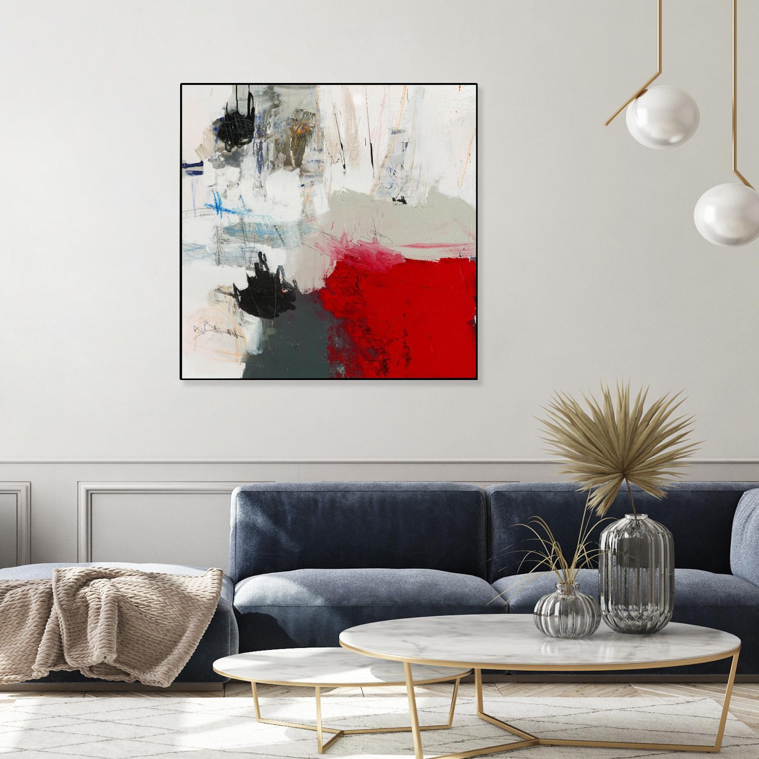 The Mountain Comes To You by Brent Foreman on GIANT ART - whites & creams abstract gray