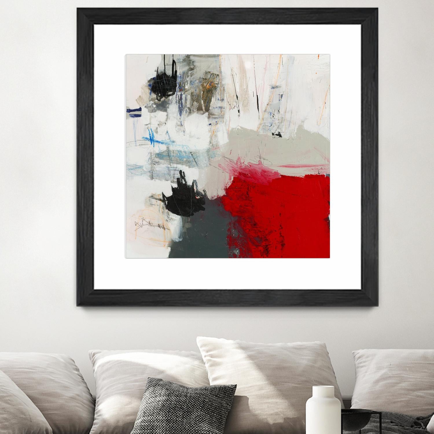 The Mountain Comes To You by Brent Foreman on GIANT ART - whites & creams abstract gray