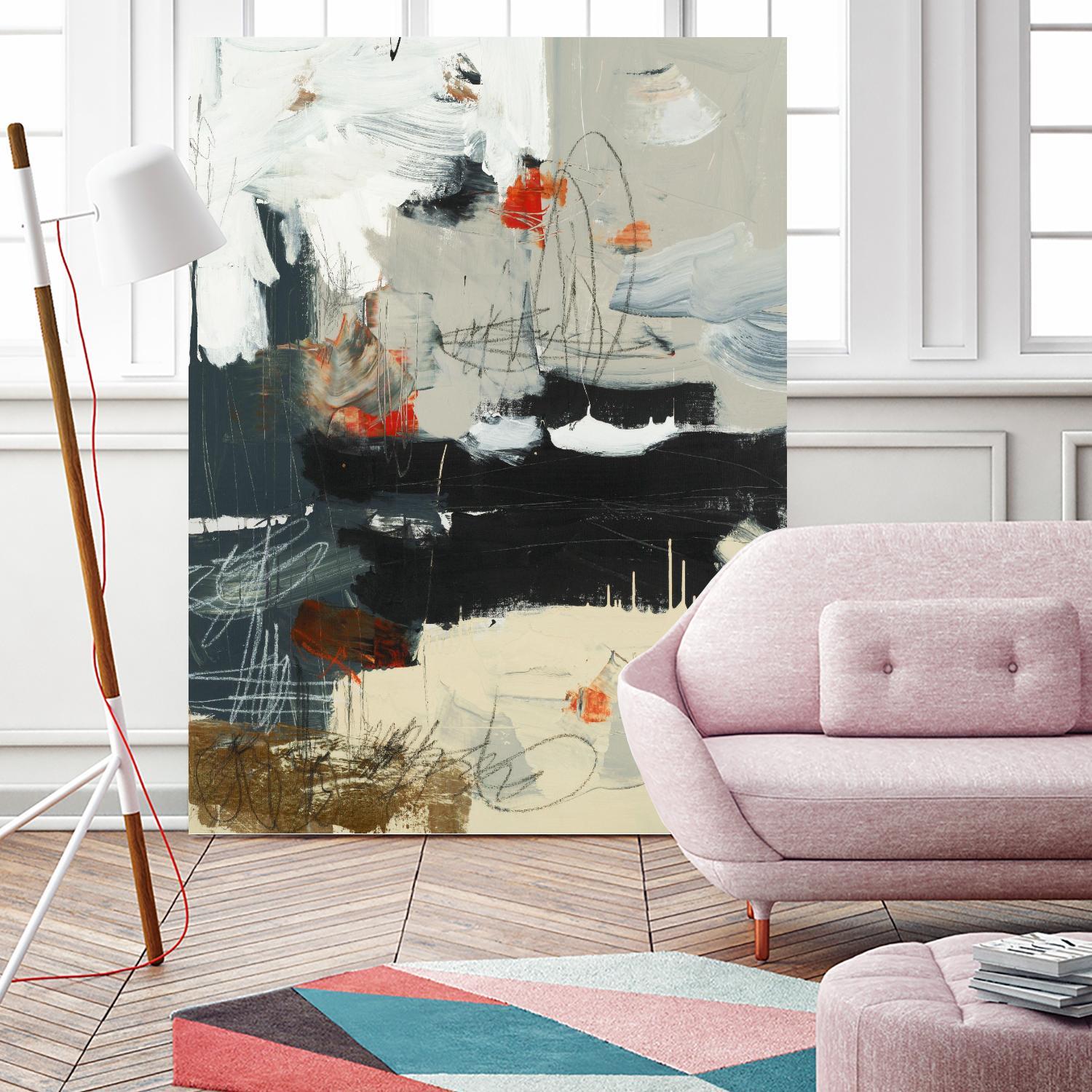 By The River's Edge by Brent Foreman on GIANT ART - black abstract white