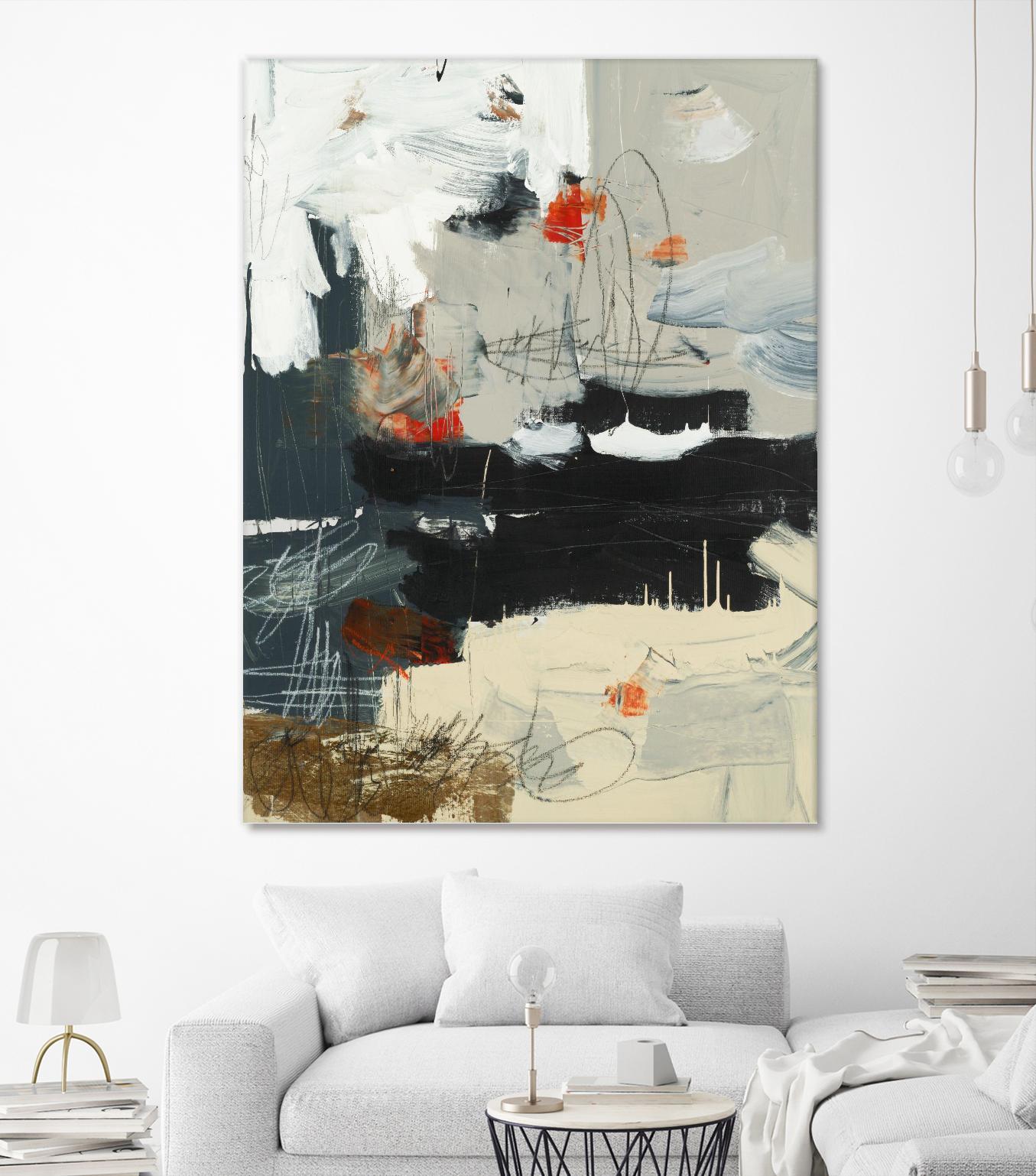 By The River's Edge by Brent Foreman on GIANT ART - black abstract white