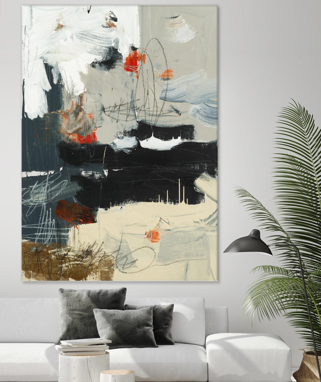 By The River's Edge by Brent Foreman on GIANT ART - black abstract white