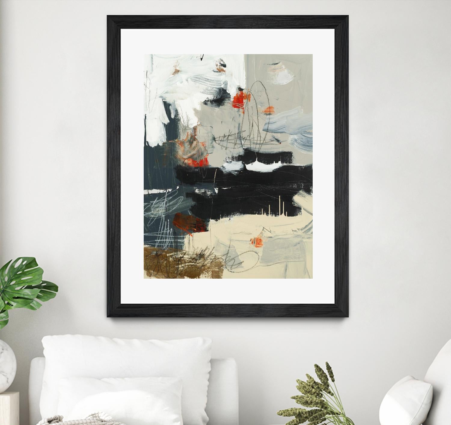 By The River's Edge by Brent Foreman on GIANT ART - black abstract white