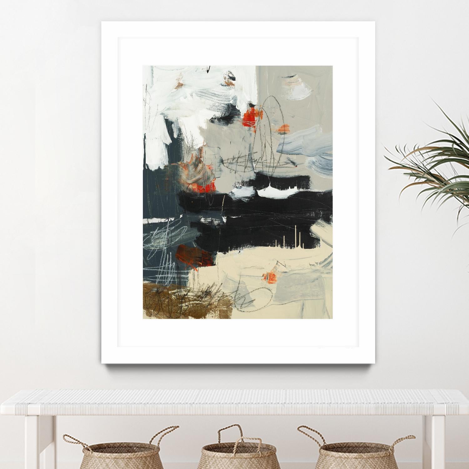 By The River's Edge by Brent Foreman on GIANT ART - black abstract white