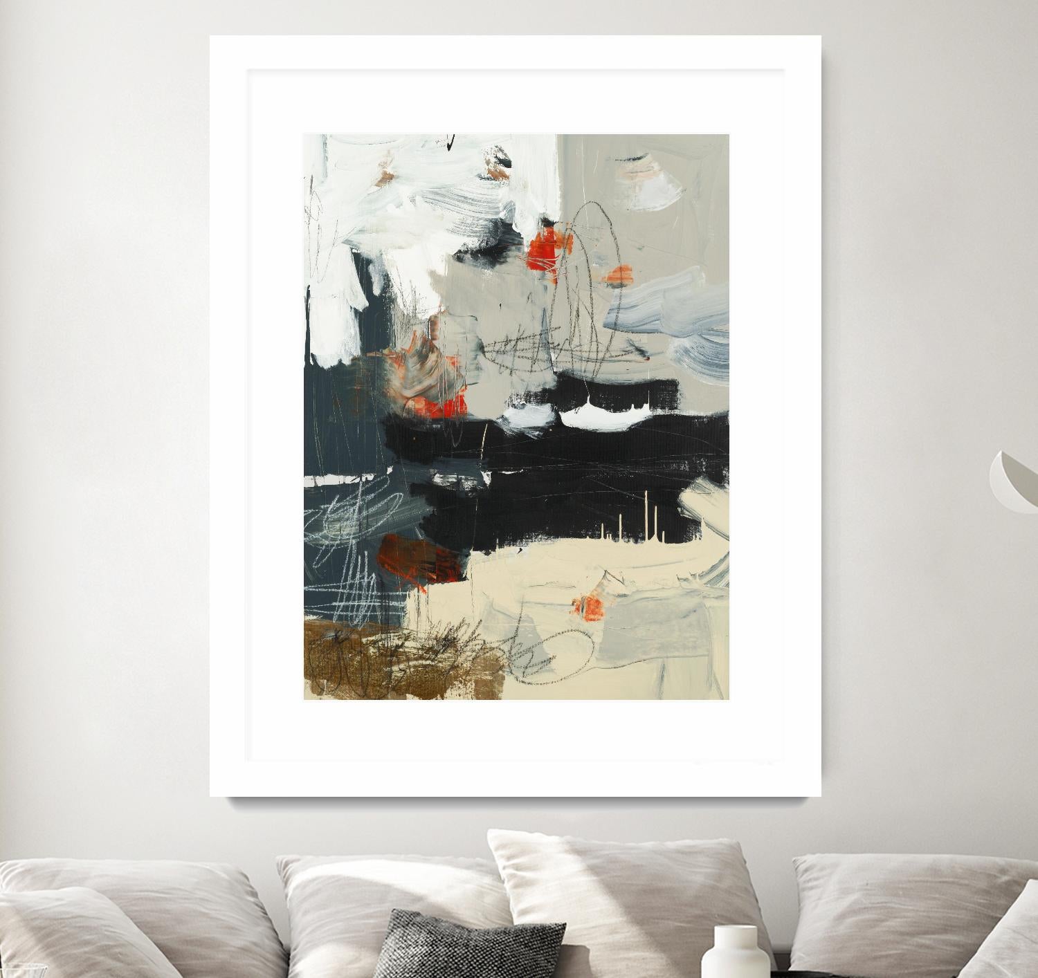By The River's Edge by Brent Foreman on GIANT ART - black abstract white