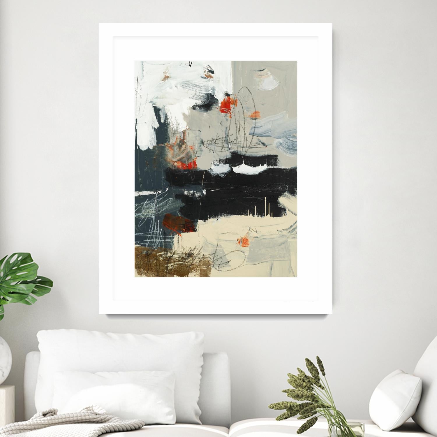By The River's Edge by Brent Foreman on GIANT ART - black abstract white