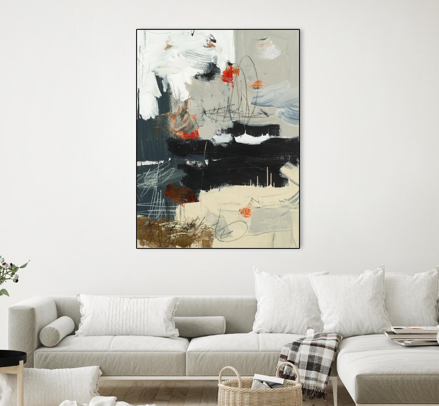 By The River's Edge by Brent Foreman on GIANT ART - black abstract white