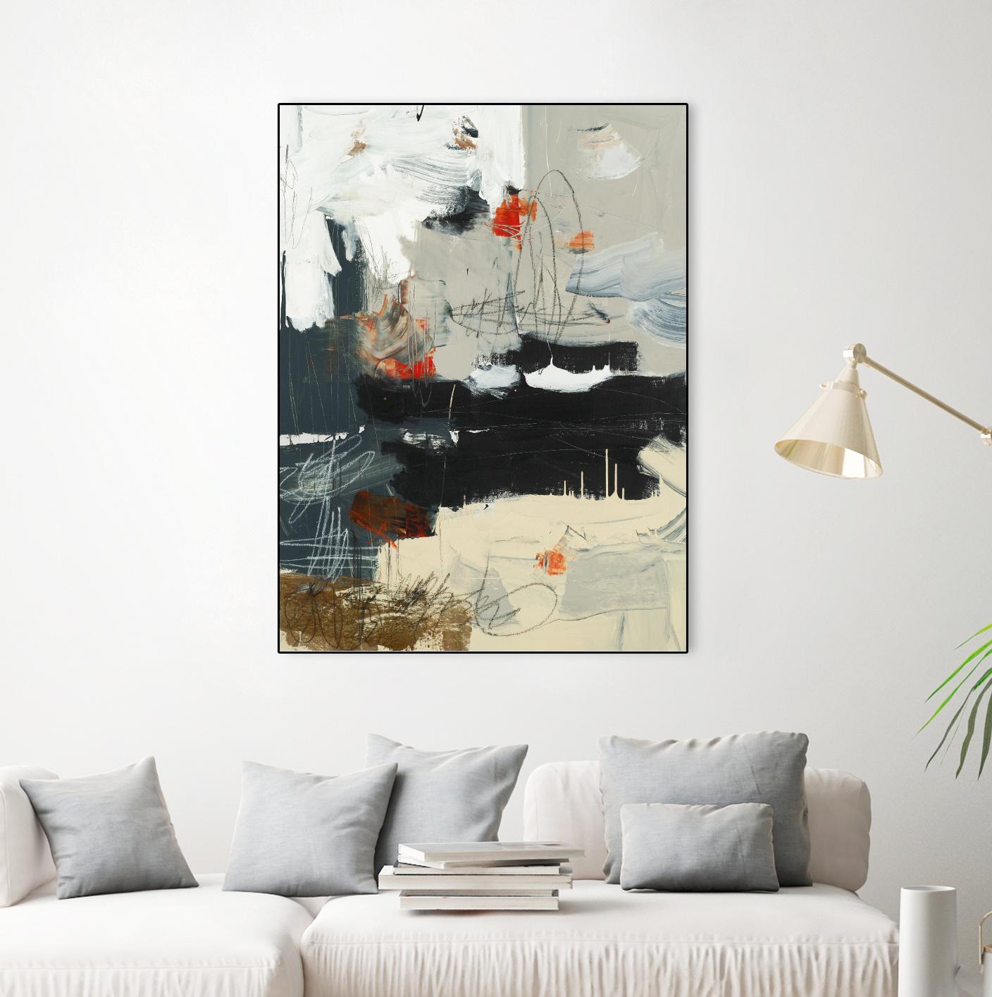 By The River's Edge by Brent Foreman on GIANT ART - black abstract white