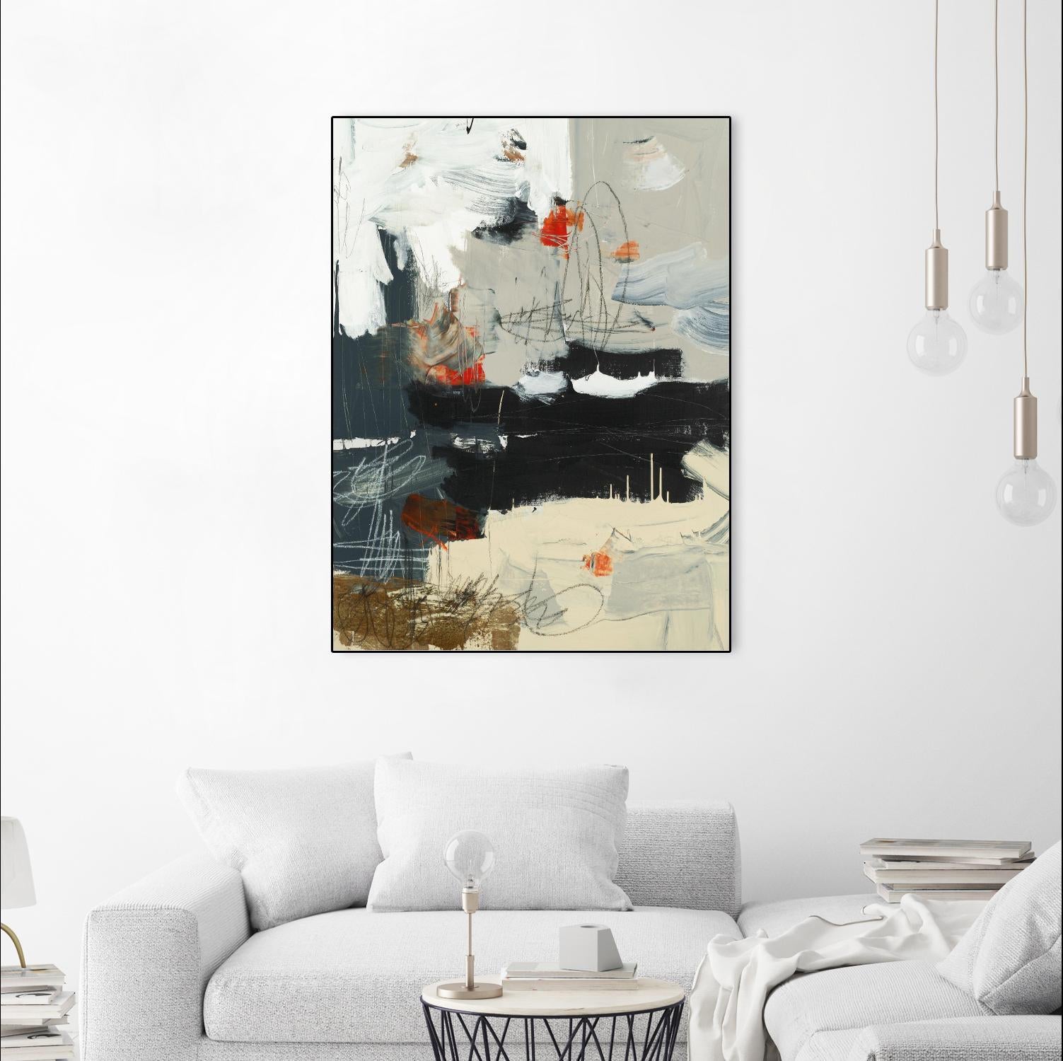 By The River's Edge by Brent Foreman on GIANT ART - black abstract white