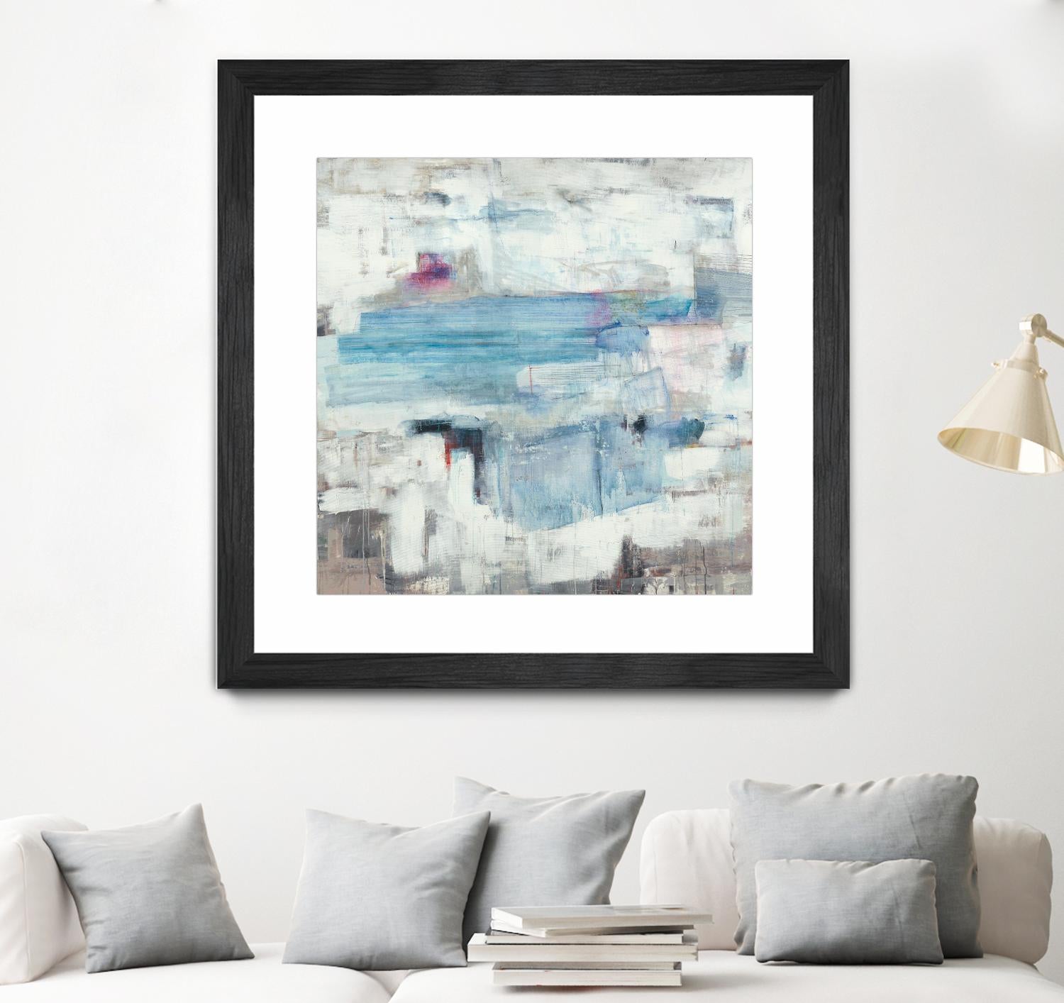 Continue The Narrative by Brent Foreman on GIANT ART - whites & creams abstract blue