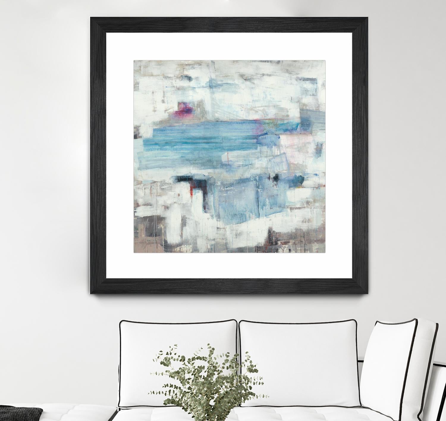 Continue The Narrative by Brent Foreman on GIANT ART - whites & creams abstract blue