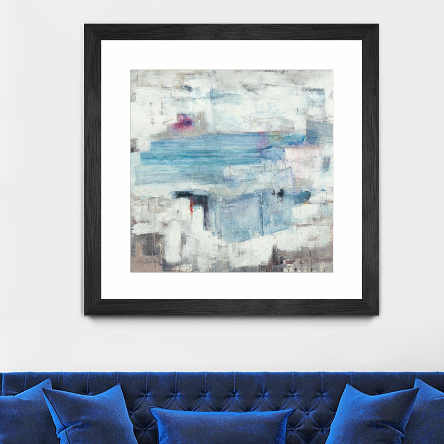 Continue The Narrative by Brent Foreman on GIANT ART - whites & creams abstract blue