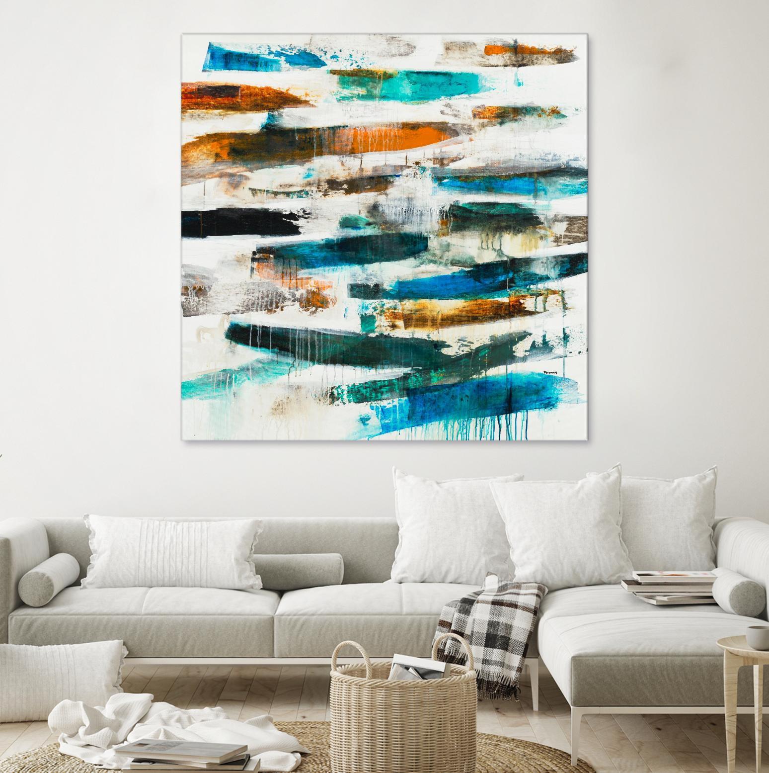 AQUEOUS by BRENT FOREMAN on GIANT ART - blue abstract abstract