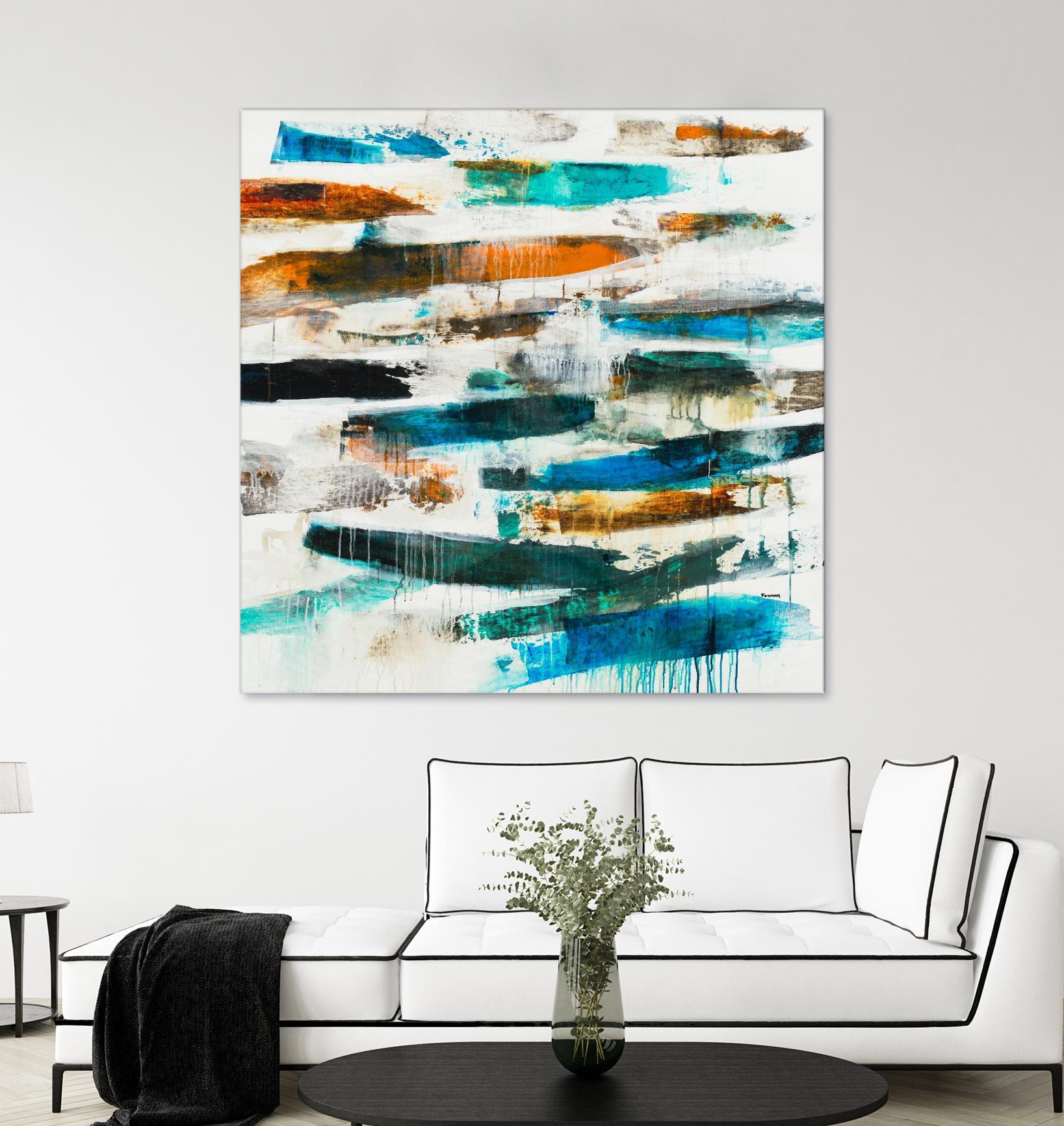 AQUEOUS by BRENT FOREMAN on GIANT ART - blue abstract abstract