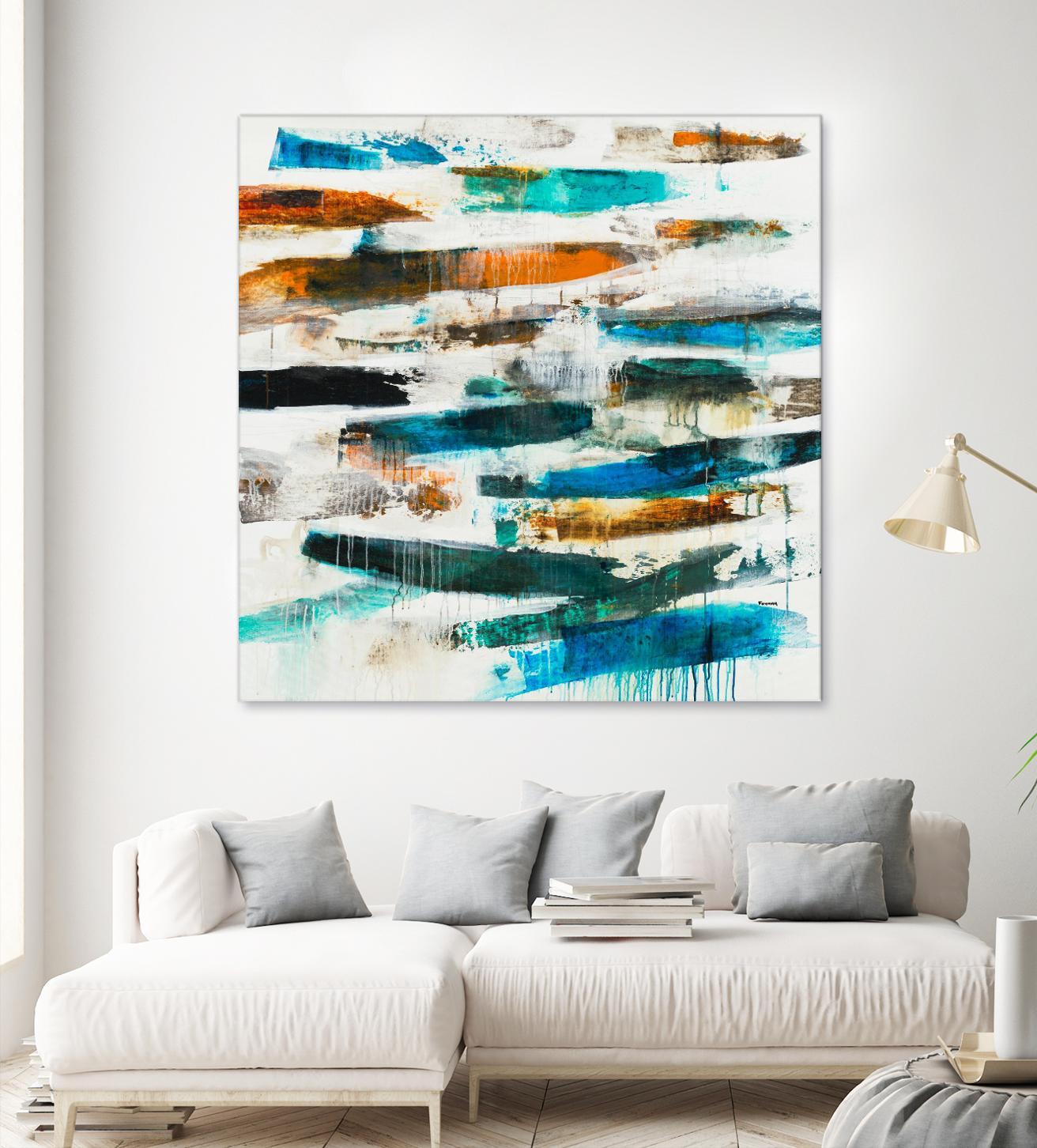 AQUEOUS by BRENT FOREMAN on GIANT ART - blue abstract abstract