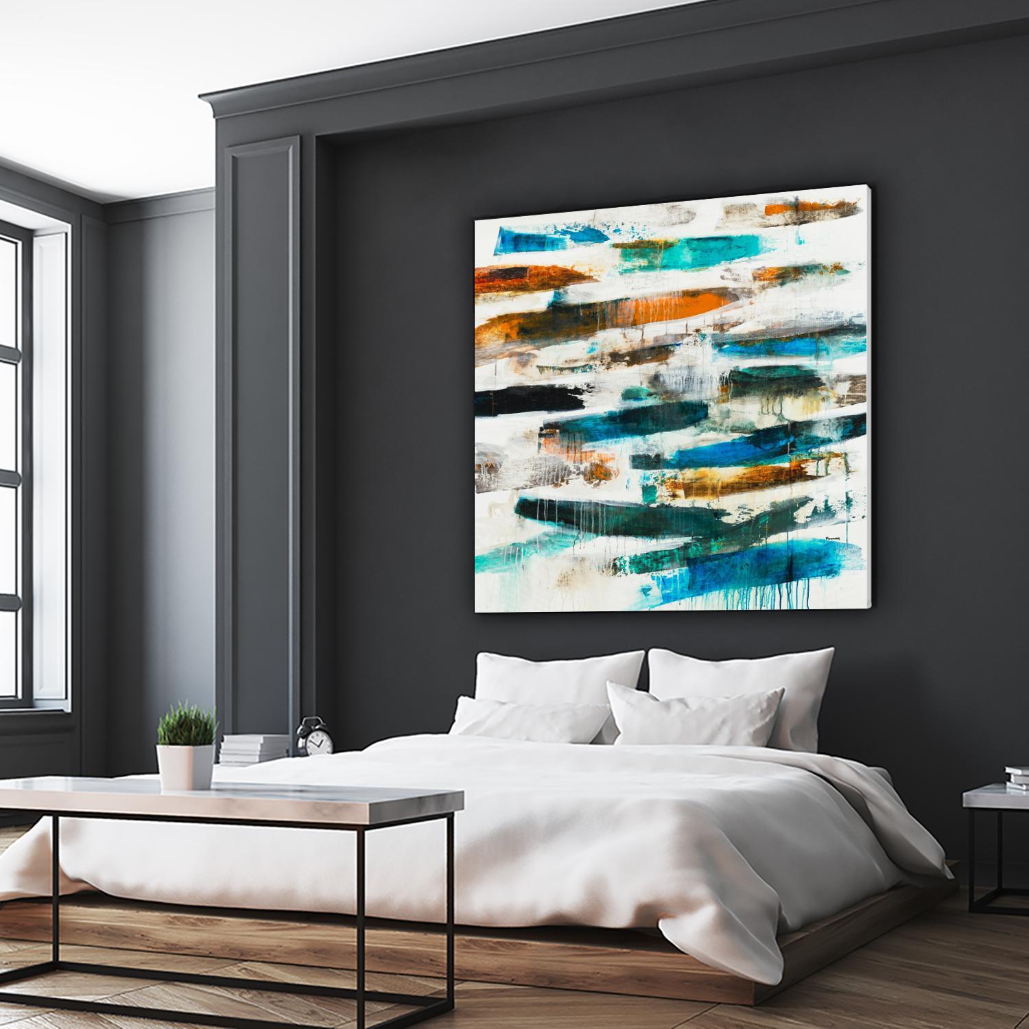 AQUEOUS by BRENT FOREMAN on GIANT ART - blue abstract abstract