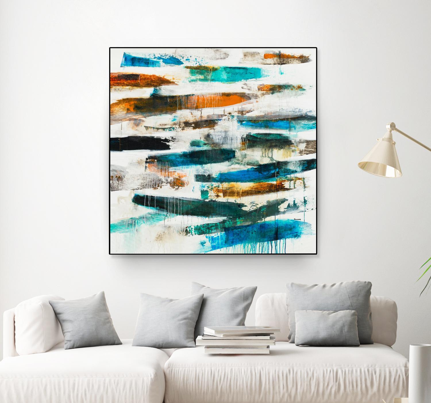 AQUEOUS by BRENT FOREMAN on GIANT ART - blue abstract abstract