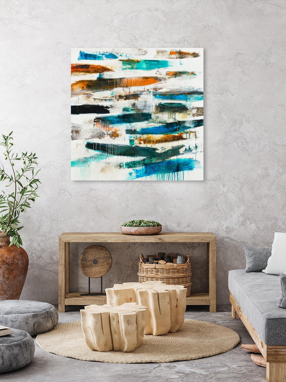 AQUEOUS by BRENT FOREMAN on GIANT ART - blue abstract abstract