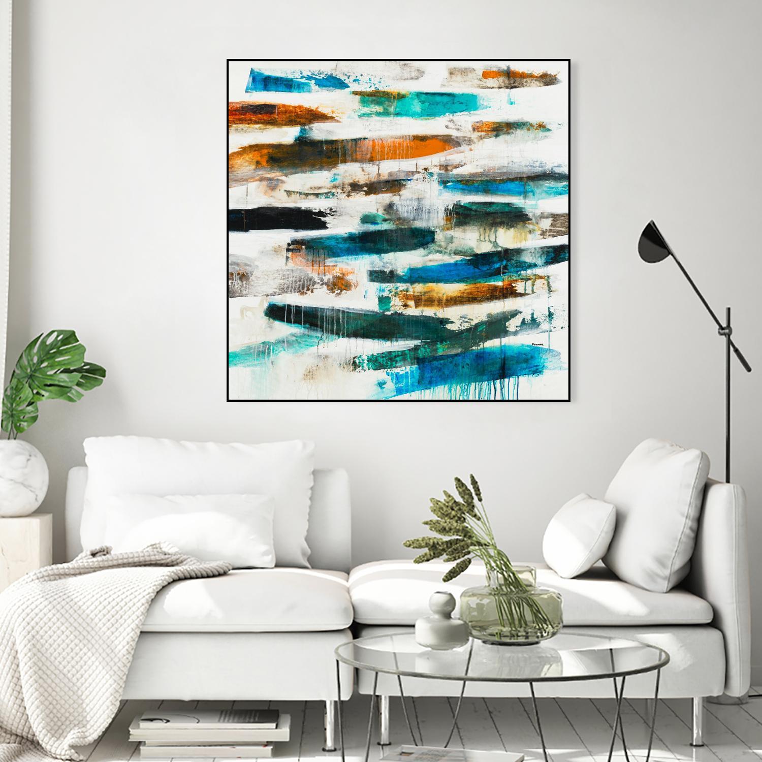 AQUEOUS by BRENT FOREMAN on GIANT ART - blue abstract abstract