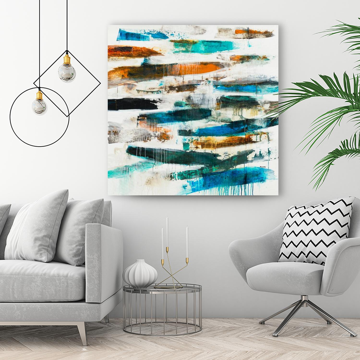 AQUEOUS by BRENT FOREMAN on GIANT ART - blue abstract abstract