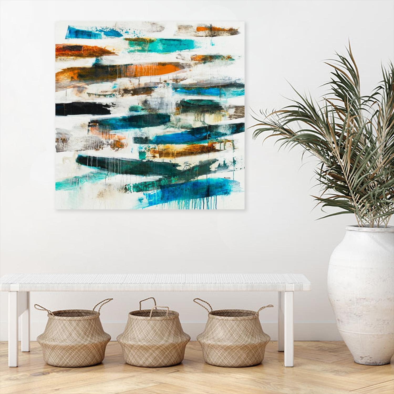 AQUEOUS by BRENT FOREMAN on GIANT ART - blue abstract abstract