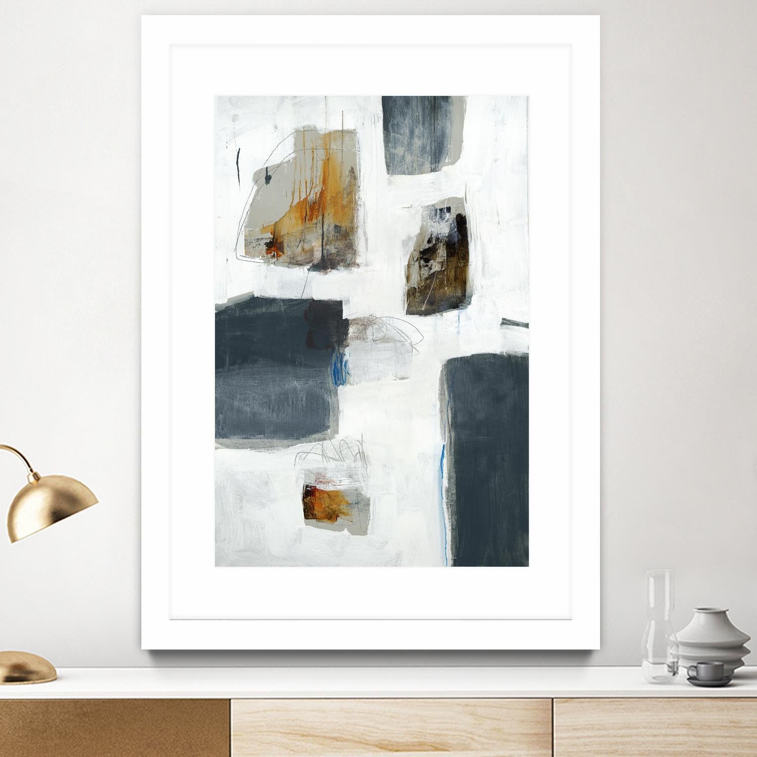 WATCH FROM THE WINDOW I by BRENT FOREMAN on GIANT ART - white abstract abstract