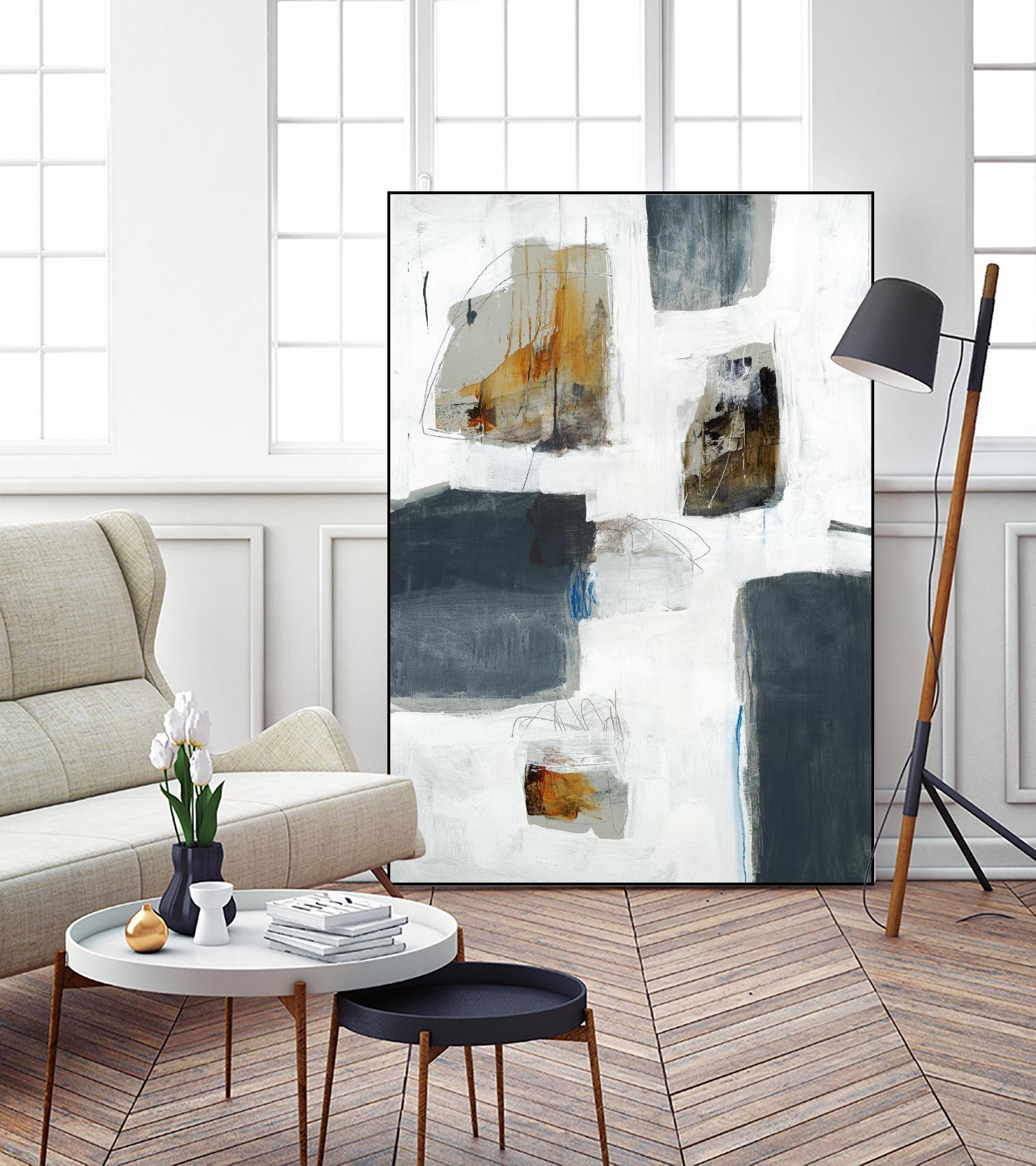 WATCH FROM THE WINDOW I by BRENT FOREMAN on GIANT ART - white abstract abstract