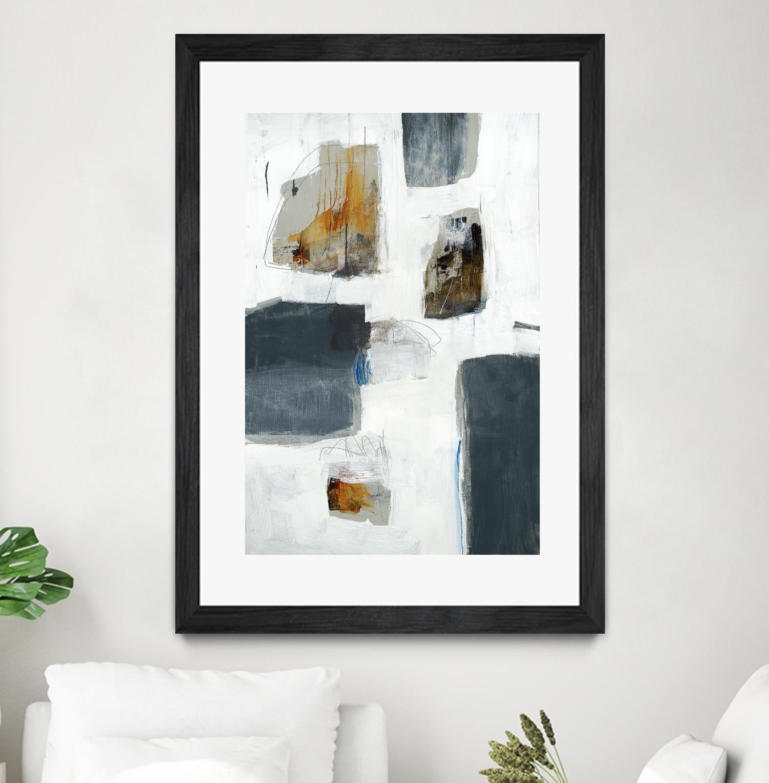 WATCH FROM THE WINDOW I by BRENT FOREMAN on GIANT ART - white abstract abstract
