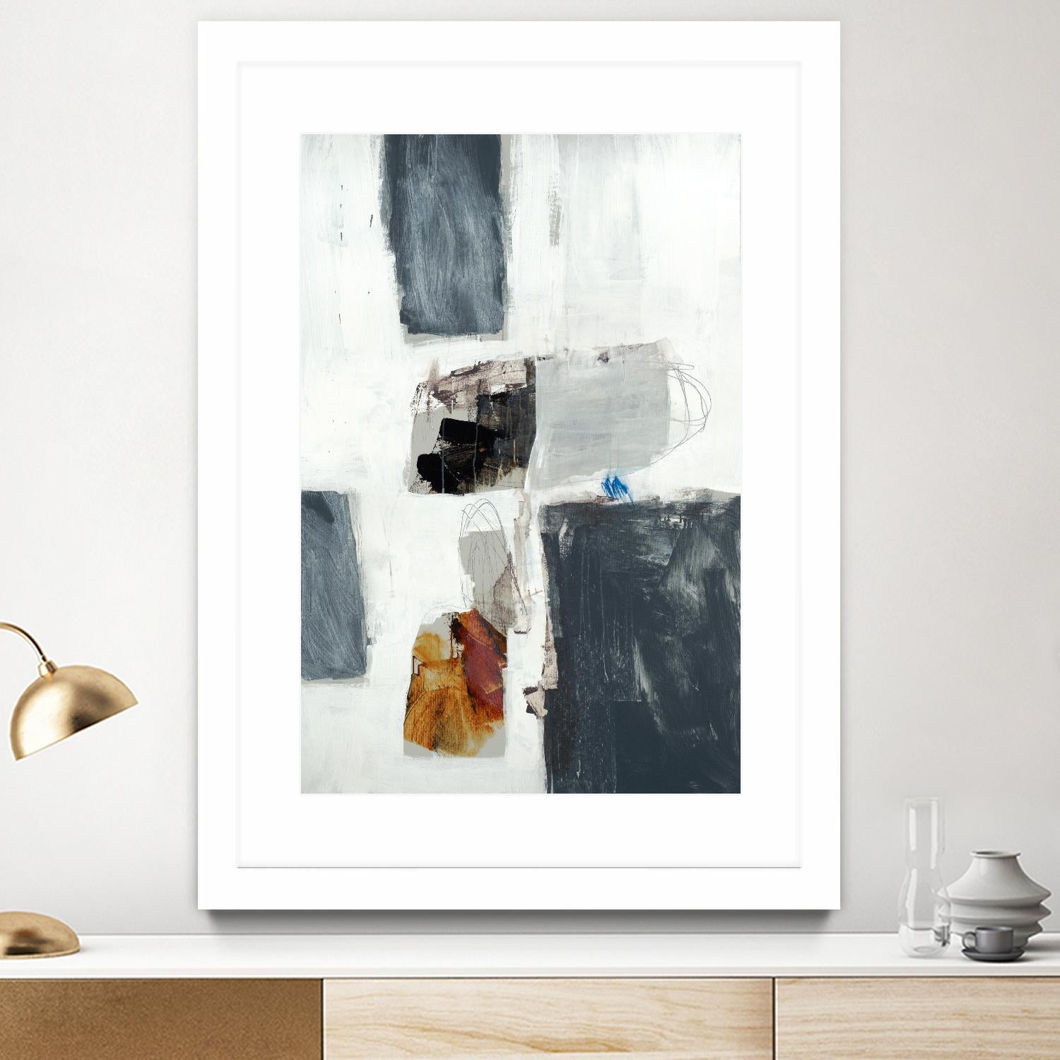 WATCH FROM THE WINDOW II by BRENT FOREMAN on GIANT ART - white abstract abstract