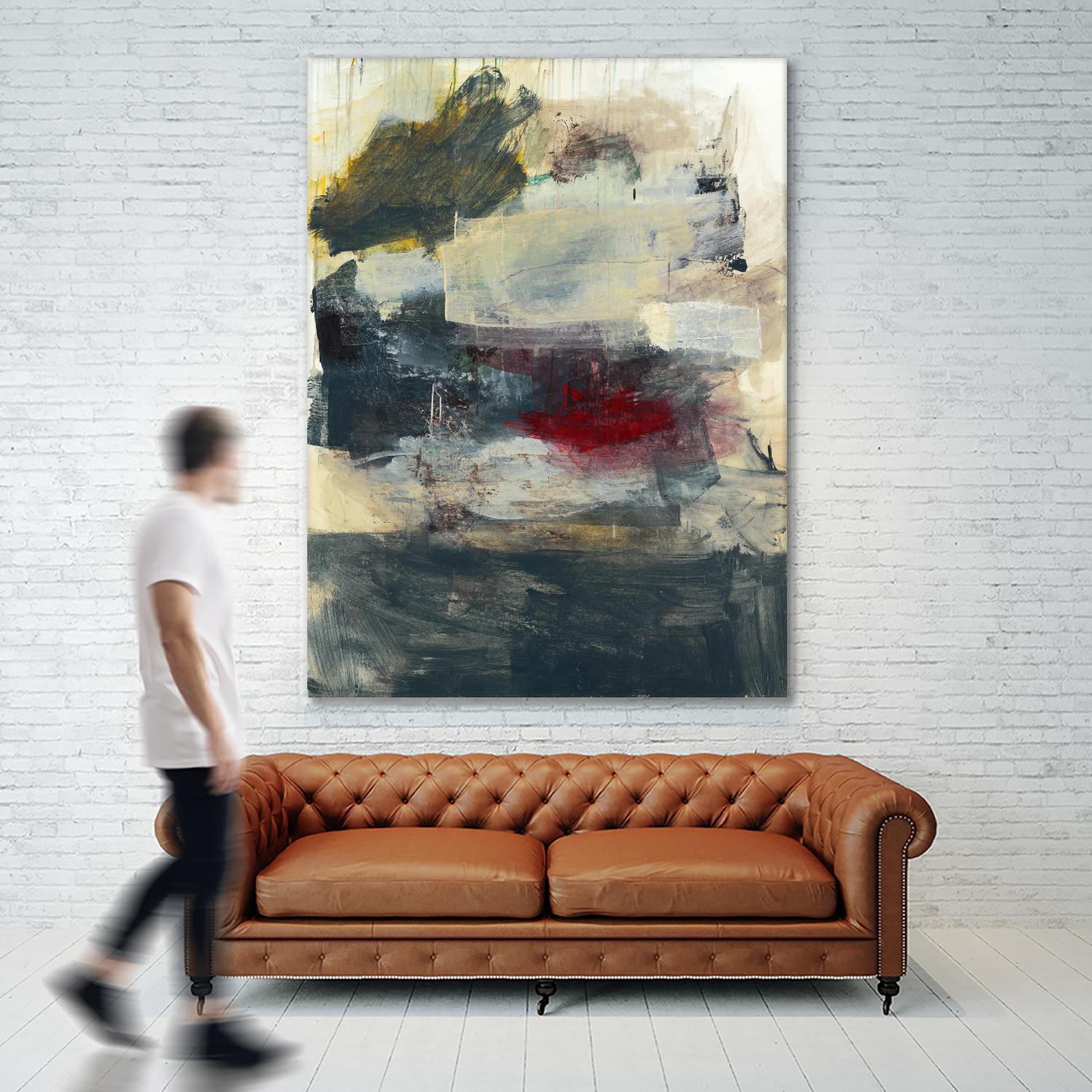 STRANGE & BEAUTIFUL I by BRENT FOREMAN on GIANT ART - tan abstract abstract