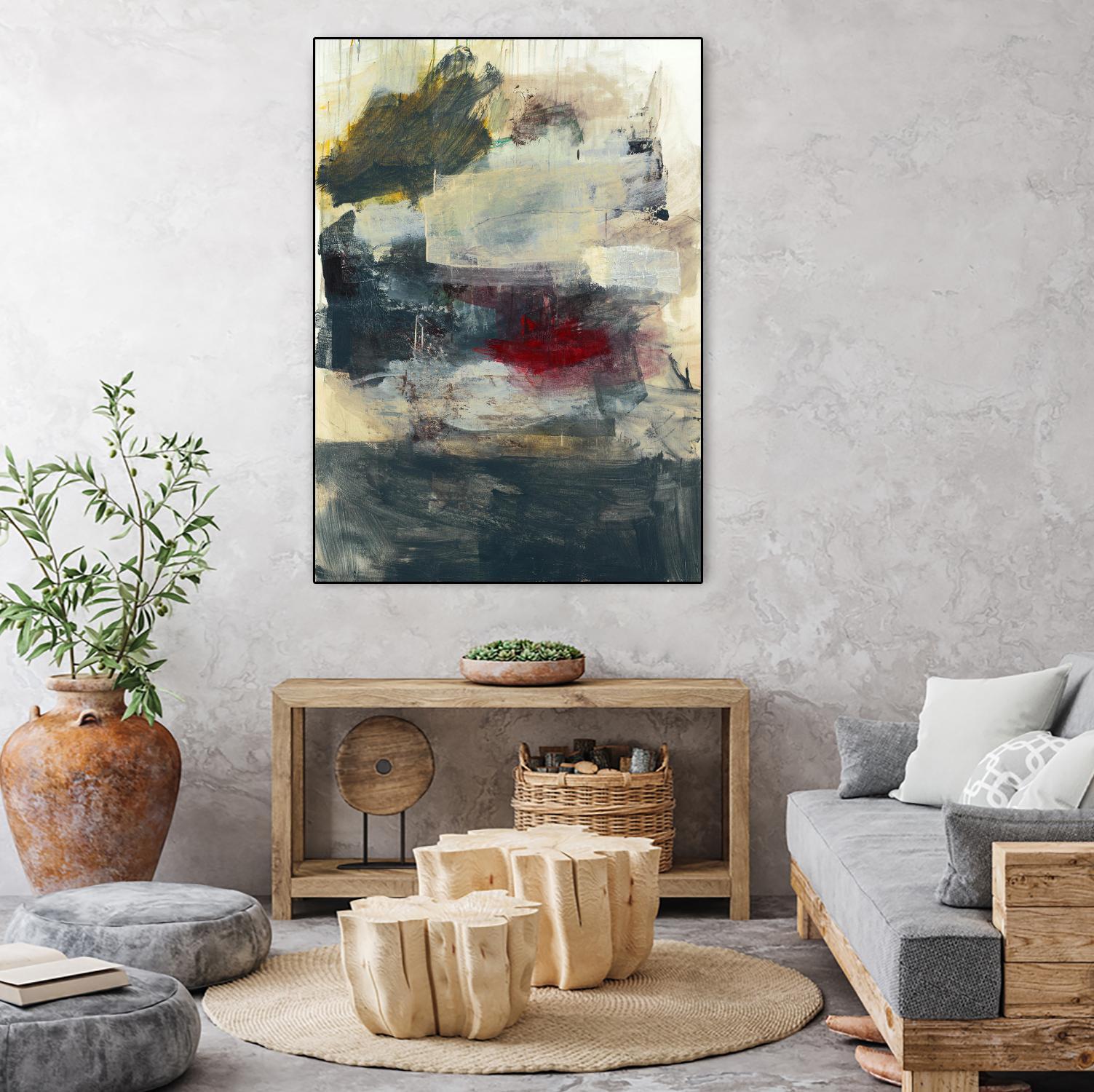 STRANGE & BEAUTIFUL I by BRENT FOREMAN on GIANT ART - tan abstract abstract